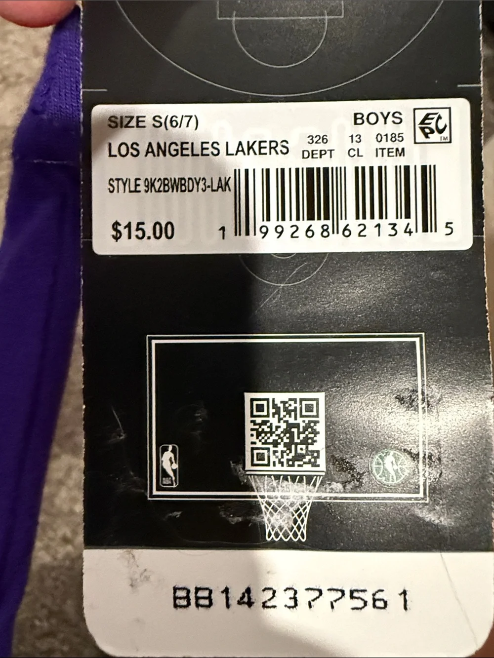 Kids' Los Angeles Lakers Basketball T-Shirt